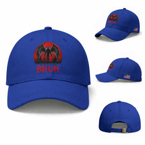Funny Bruh Mothman Baseball Cap Cryptozoology Cryptid Humor Weirdcore Horror Moon