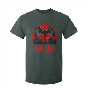 Funny Bruh Mothman T Shirt For Kid Cryptozoology Cryptid Humor Weirdcore Horror Moon