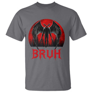Funny Bruh Mothman T Shirt Cryptozoology Cryptid Humor Weirdcore Horror Moon