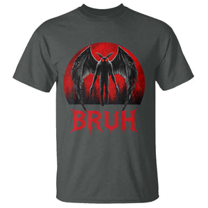 Funny Bruh Mothman T Shirt Cryptozoology Cryptid Humor Weirdcore Horror Moon