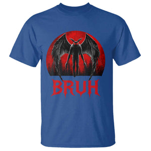 Funny Bruh Mothman T Shirt Cryptozoology Cryptid Humor Weirdcore Horror Moon