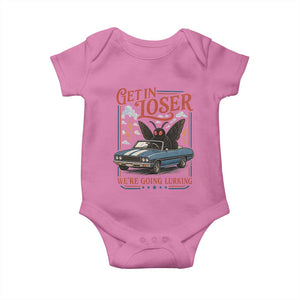 Funny Mothman Baby Onesie Get In Loser We Are Going Lurking Cryptid Lover