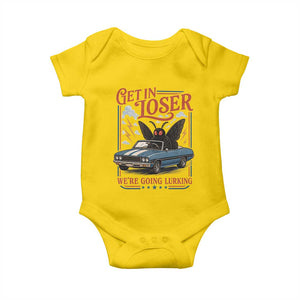 Funny Mothman Baby Onesie Get In Loser We Are Going Lurking Cryptid Lover
