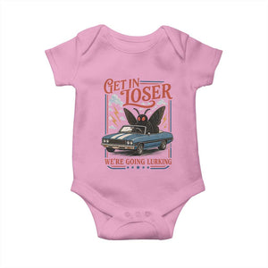 Funny Mothman Baby Onesie Get In Loser We Are Going Lurking Cryptid Lover