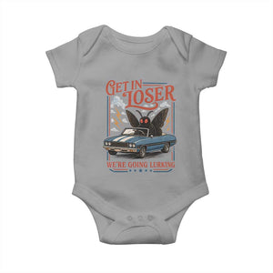 Funny Mothman Baby Onesie Get In Loser We Are Going Lurking Cryptid Lover