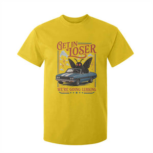 Funny Mothman T Shirt For Kid Get In Loser We Are Going Lurking Cryptid Lover
