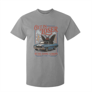 Funny Mothman T Shirt For Kid Get In Loser We Are Going Lurking Cryptid Lover