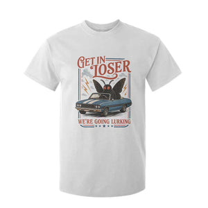 Funny Mothman T Shirt For Kid Get In Loser We Are Going Lurking Cryptid Lover