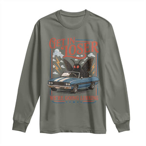 Funny Mothman Long Sleeve Shirt Get In Loser We Are Going Lurking Cryptid Lover