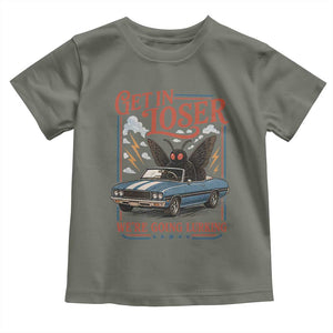Funny Mothman Toddler T Shirt Get In Loser We Are Going Lurking Cryptid Lover