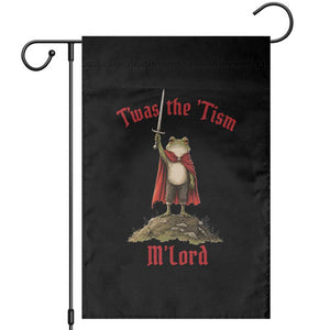 Funny Twas The Tism M Lord Medieval Knight Frog Garden Flag