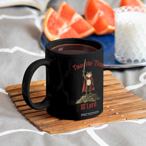 Funny Twas The Tism M Lord Medieval Knight Frog Coffee Mug