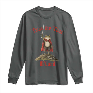 Funny Twas The Tism M Lord Medieval Knight Frog Long Sleeve Shirt