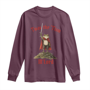 Funny Twas The Tism M Lord Medieval Knight Frog Long Sleeve Shirt