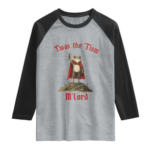 Funny Twas The Tism M Lord Medieval Knight Frog Raglan Shirt