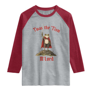 Funny Twas The Tism M Lord Medieval Knight Frog Raglan Shirt