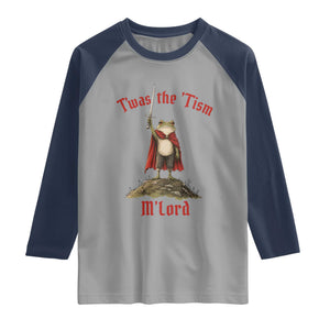 Funny Twas The Tism M Lord Medieval Knight Frog Raglan Shirt