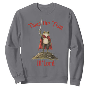 Funny Twas The Tism M Lord Medieval Knight Frog Sweatshirt
