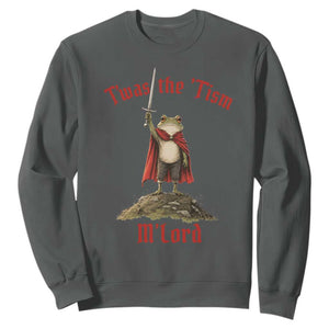 Funny Twas The Tism M Lord Medieval Knight Frog Sweatshirt