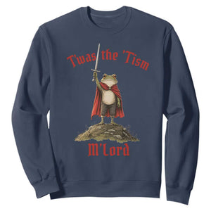 Funny Twas The Tism M Lord Medieval Knight Frog Sweatshirt