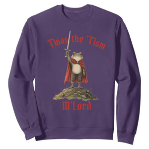 Funny Twas The Tism M Lord Medieval Knight Frog Sweatshirt