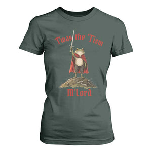 Funny Twas The Tism M Lord Medieval Knight Frog T Shirt For Women