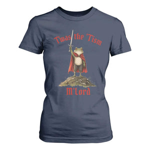 Funny Twas The Tism M Lord Medieval Knight Frog T Shirt For Women