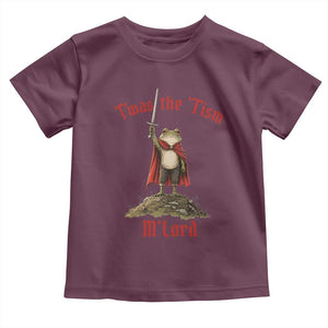 Funny Twas The Tism M Lord Medieval Knight Frog Toddler T Shirt