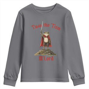 Funny Twas The Tism M Lord Medieval Knight Frog Youth Sweatshirt