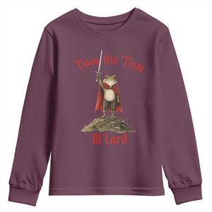 Funny Twas The Tism M Lord Medieval Knight Frog Youth Sweatshirt