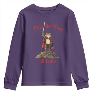 Funny Twas The Tism M Lord Medieval Knight Frog Youth Sweatshirt