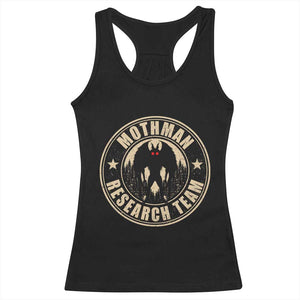 Funny Mothman Research Team Racerback Tank Top Cryptozoology Cryptid Hunting