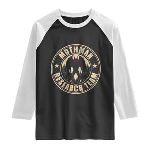 Funny Mothman Research Team Raglan Shirt Cryptozoology Cryptid Hunting