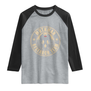 Funny Mothman Research Team Raglan Shirt Cryptozoology Cryptid Hunting