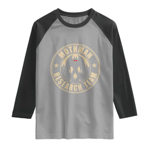 Funny Mothman Research Team Raglan Shirt Cryptozoology Cryptid Hunting