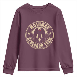 Funny Mothman Research Team Youth Sweatshirt Cryptozoology Cryptid Hunting