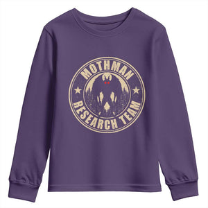 Funny Mothman Research Team Youth Sweatshirt Cryptozoology Cryptid Hunting