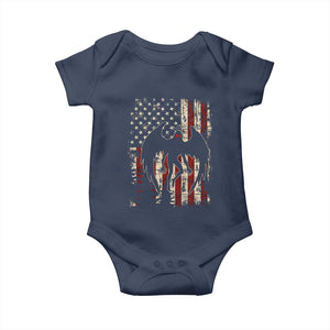 Mothman American Flag Patriotic Cryptid Creature Baby Onesie TS11 Navy Print Your Wear