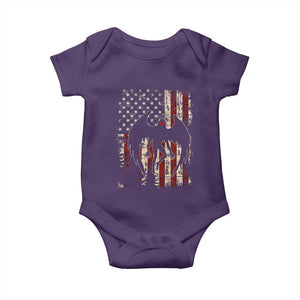 Mothman American Flag Patriotic Cryptid Creature Baby Onesie TS11 Purple Print Your Wear