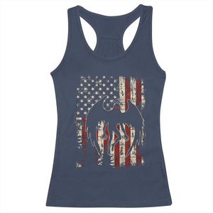 Mothman American Flag Patriotic Cryptid Creature Racerback Tank Top TS11 Navy Print Your Wear