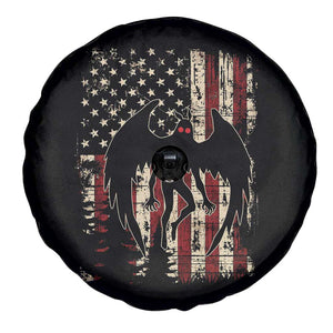 Mothman American Flag Patriotic Cryptid Creature Spare Tire Cover TS11 Print Your Wear