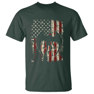 Mothman American Flag Patriotic Cryptid Creature T Shirt TS11 Dark Forest Green Print Your Wear