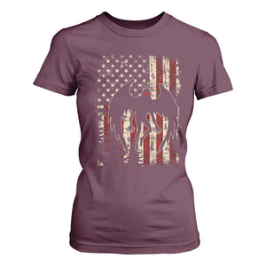 Mothman American Flag Patriotic Cryptid Creature T Shirt For Women TS11 Maroon Print Your Wear