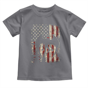 Mothman American Flag Patriotic Cryptid Creature Toddler T Shirt TS11 Charcoal Print Your Wear