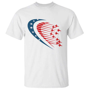 Patriotic T Shirt American Flag Fighter Jets Airplane 4th Of July TS11 White Print Your Wear
