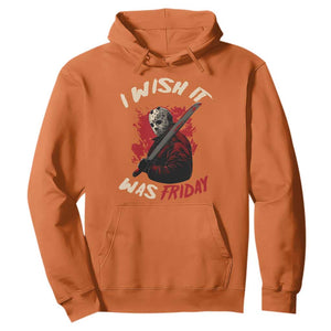 Funny Scary Halloween Slasher Hoodie I Wish It Was Friday TS11 Orange Print Your Wear