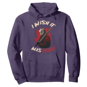 Funny Scary Halloween Slasher Hoodie I Wish It Was Friday TS11 Purple Print Your Wear