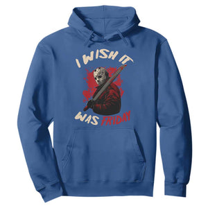 Funny Scary Halloween Slasher Hoodie I Wish It Was Friday TS11 Royal Blue Print Your Wear