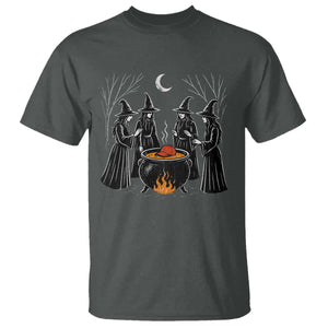 Funny Halloween Witch Spooky Season Orange Cauldron T Shirt TS11 Dark Heather Print Your Wear