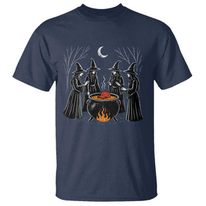 Funny Halloween Witch Spooky Season Orange Cauldron T Shirt TS11 Navy Print Your Wear